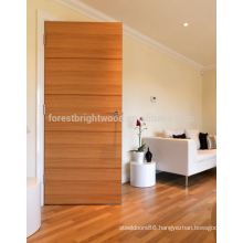 Natural Veneer Clear Lacquer Flush Interior Door Solid Wood